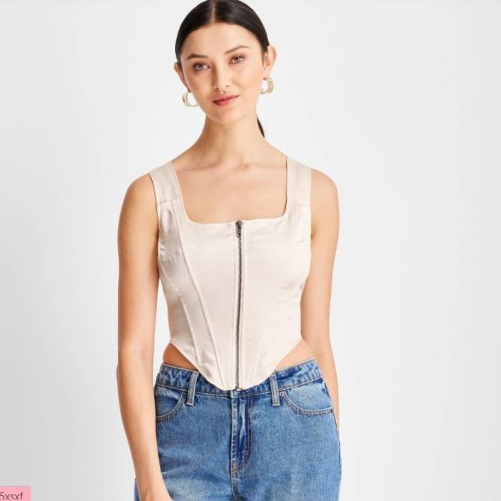 Women's Zip-Front Bustier - Future Collective™ with Kahlana Barfield Brown 10